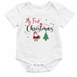 Body bebelus personalizat "My First Christmas Ho Ho Ho"