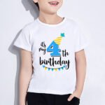 Tricou personalizat baieti "Its my 4th Birthday"