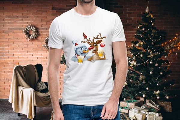 Tricou personalizat "Snow and Deer" - imagine 1