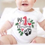 Body bebelus personalizat "My 1st Christmas"