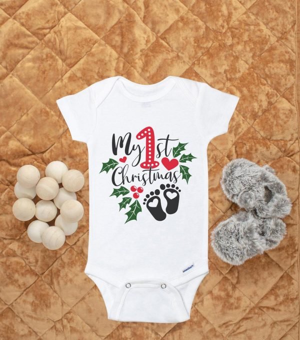 Body bebelus personalizat "My 1st Christmas" - imagine 2