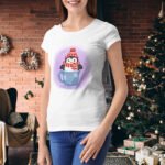 Tricou dama personalizat "Pinguin adorabil de Craciun"