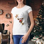 Tricou dama personalizat "Reindeer Christmas"