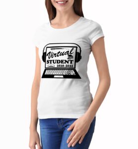 Tricou personalizat dama "virtual Student 2021" - imagine 2