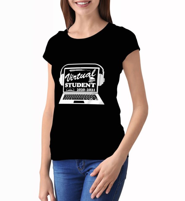 Tricou personalizat dama "virtual Student 2021" - imagine 1