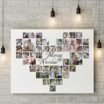 Tablou canvas personalizat "inima si nume"