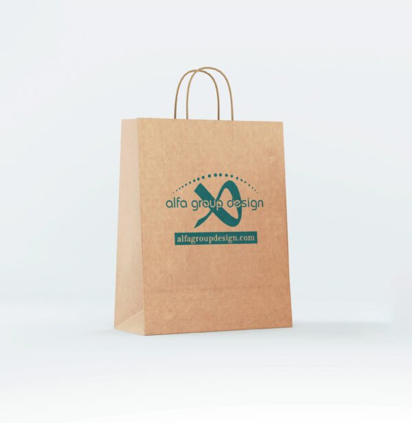 Sacose A4 de hartie kraft personalizate 25x31x11 cm - imagine 3