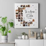 Tablou canvas personalizat "te iubesc pana la luna"