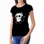Tricou personalizat dama "Panda Music"