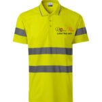 Tricou polo cu benzi reflectorizante personalizat