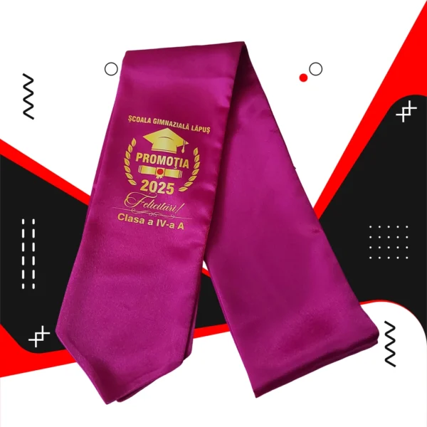 Esarfe absolvire personalizate - Rosu - imagine 9