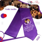 Esarfe absolvire personalizate - Violet inchis