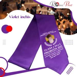 Esarfe absolvire personalizate - Violet inchis