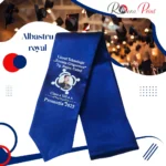 Esarfe absolvire personalizate - Albastru royal