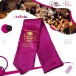 Esarfe absolvire personalizate - Fuchsia