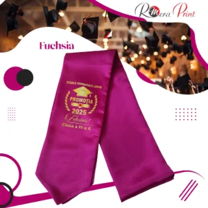 Esarfe absolvire personalizate - Fuchsia