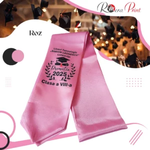Esarfe absolvire personalizate - Roz