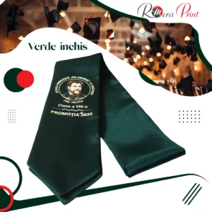 Esarfe absolvire personalizate - Verde inchis