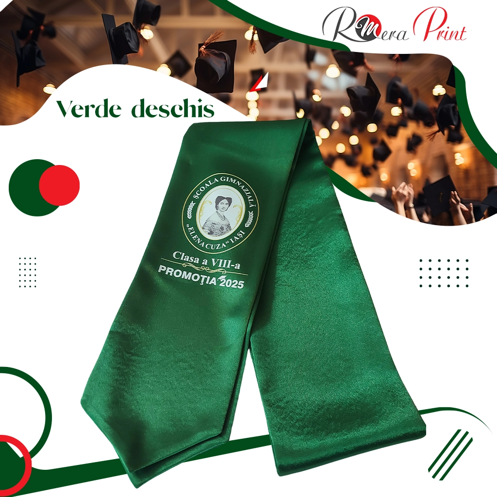 esarfe absolvire Esarfe absolvire personalizate - Verde deschis